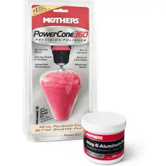 MOTHERS - Kit Pulidor de Metales PowerCone 360 + Pasta Mag & Aluminum Polish 5oz