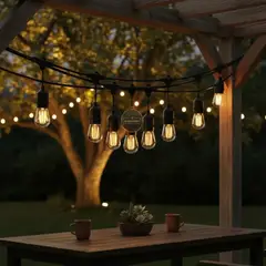 GENERICO - Guirnalda Luces Led Ampolletas E27 Incluidas 10m Decorativas Luces Cálida