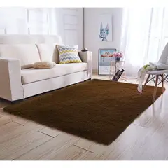 GENERICO - Alfombra Peluda Tipo Shaggy 200x300 Color  Cafe