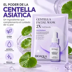 MOVI - Mascarilla Facial BIOAQUA Centella Asiática Hidratante y Calmante 25 g