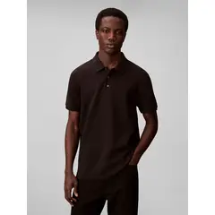 CALVIN KLEIN - Polo con Sutiles Rayas Tonales Negro