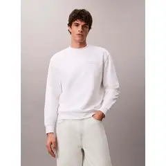CALVIN KLEIN - Polerón de Corte Clásico con Parche Blanco