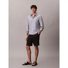 CALVIN KLEIN - Shorts Cargo de Lino Negro