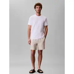 CALVIN KLEIN - Short Recto Pull-On de Lino Crema