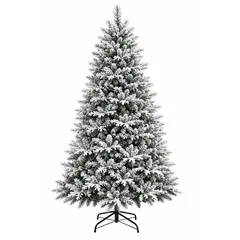 GENERICO - Árbol de Navidad Pino Nevado Frondoso Hoja Realista 210 cm SDS57