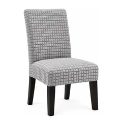 GENERICO - Funda Para Sillas Tela Gruesa Asiento Comedor Gris Claro x6