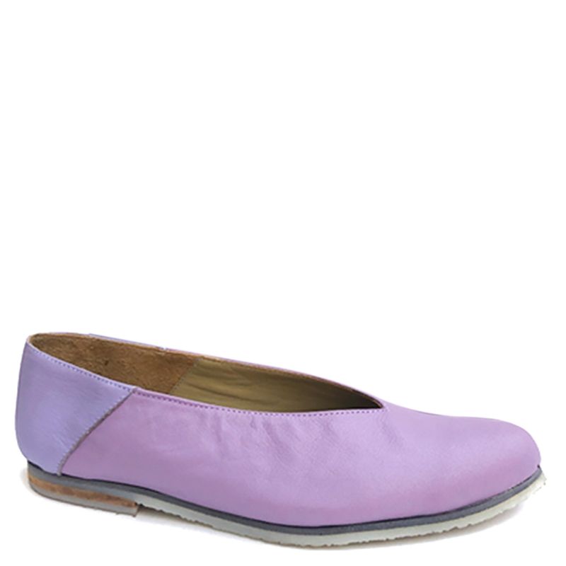 LA SEBASTIANA - Zapato Mujer Flat Cuero Lila