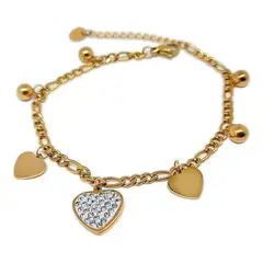 GENERICO - Pulsera / Brazalete De Acero Inoxidable Para Dama Stars