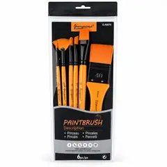 GIORGIONE - Pinceles Artísticos Set 6 Multiuso Nylon - SC