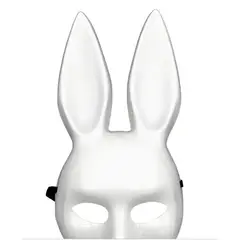GENERICO - Mascara Plastica Conejo Blanco 1 Unidad Halloween