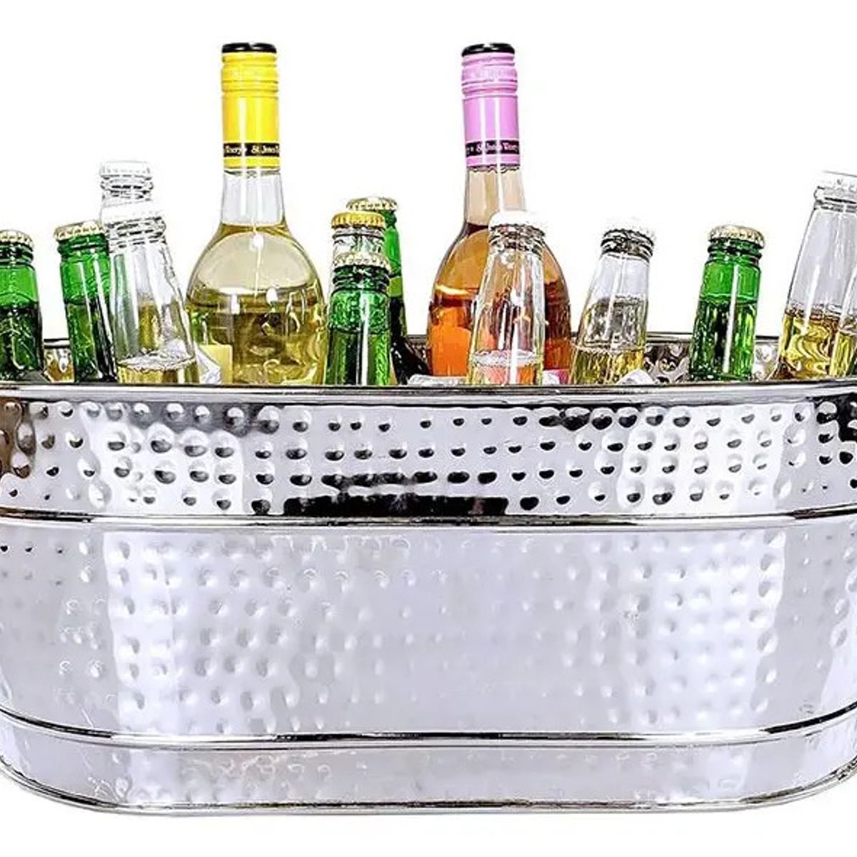 FEEL THE POWER - Cubetera Grande Hielera Bebidas Fiestas Acero Inox 45x29x19