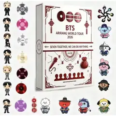 GENERICO - Set 24 Llaveros Acrílicos Army World Tour 2026 Bt21 3.5cm