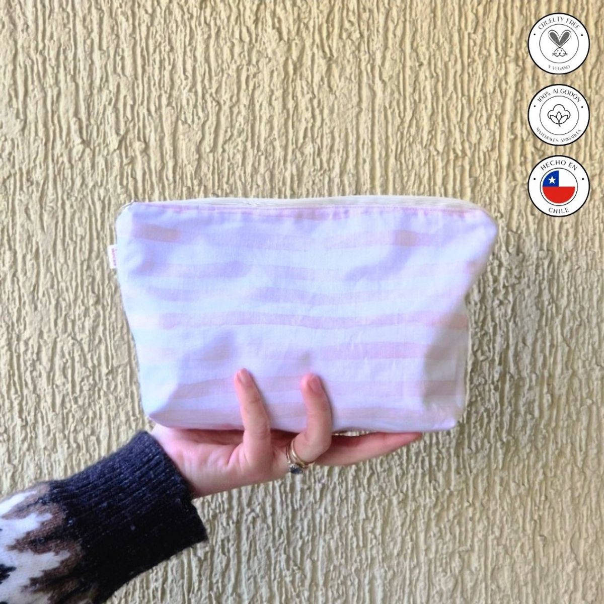 AMARU SKINCARE - Cosmetiquero de Algodón Neceser Organizador para Skincare y Viaje | Amaru