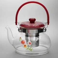 GENERICO - Tetera Con Infusor De Vidrio 700 Ml Transparente