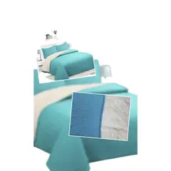 GENERICO - Cubrecama Quilt Con Chiporro Unicolor 2 Plazas