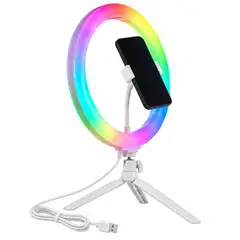 VIVITAR - Aro de Luz Multicolor RGB 12 con Soporte para Smartphone