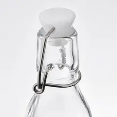 IKEA - Botella con tapa KORKEN, vidrio incoloro, 15 cl