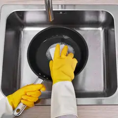 IKEA - Guantes de limpieza RINNIG, amarillo/color hueso, M