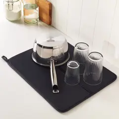 IKEA - Mat secaplatos NYSKÖLJD, Gris oscuro, 44x36 cm