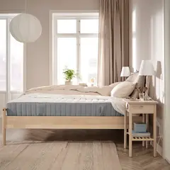 IKEA - Colchón de resortes Pocket VALEVÅG, extra firme/azul costeño, 140x200 cm