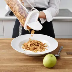 IKEA - Contenedor de alimentos con tapa 365+, transparente/blanco, 2.3 l