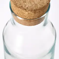 IKEA - Botella con tapón 365+, vidrio incoloro/corcho, 1 l