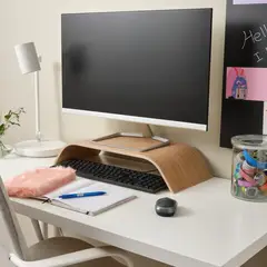 IKEA - Soporte monitor SIGFINN, altura fija, chapa de bambú