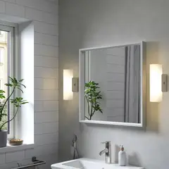 IKEA - Espejo NISSEDAL, blanco, 65x65 cm
