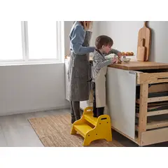 IKEA - Piso/escalón infantil TROGEN, amarillo, 40x38x33 cm