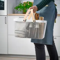IKEA - Canasto RISATORP, blanco, 27x42x23 cm