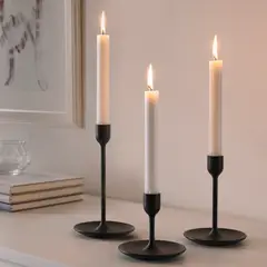 IKEA - Candelabros FULLTALIG, set de 3, negro
