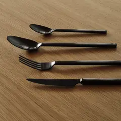 IKEA - Set cubiertos STOCKHOLM 2025, 24 piezas, negro