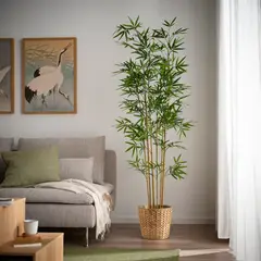 IKEA - Planta artificial FEJKA, interior/exterior/bambú, 21 cm