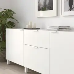 IKEA - Tirador BILLSBRO, blanco, 120 mm