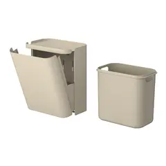 IKEA - Basurero FLORSJÖN, beige, 3 l
