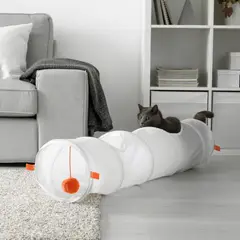 IKEA - UTSÅDD tunel juego gato blanco/naranjo