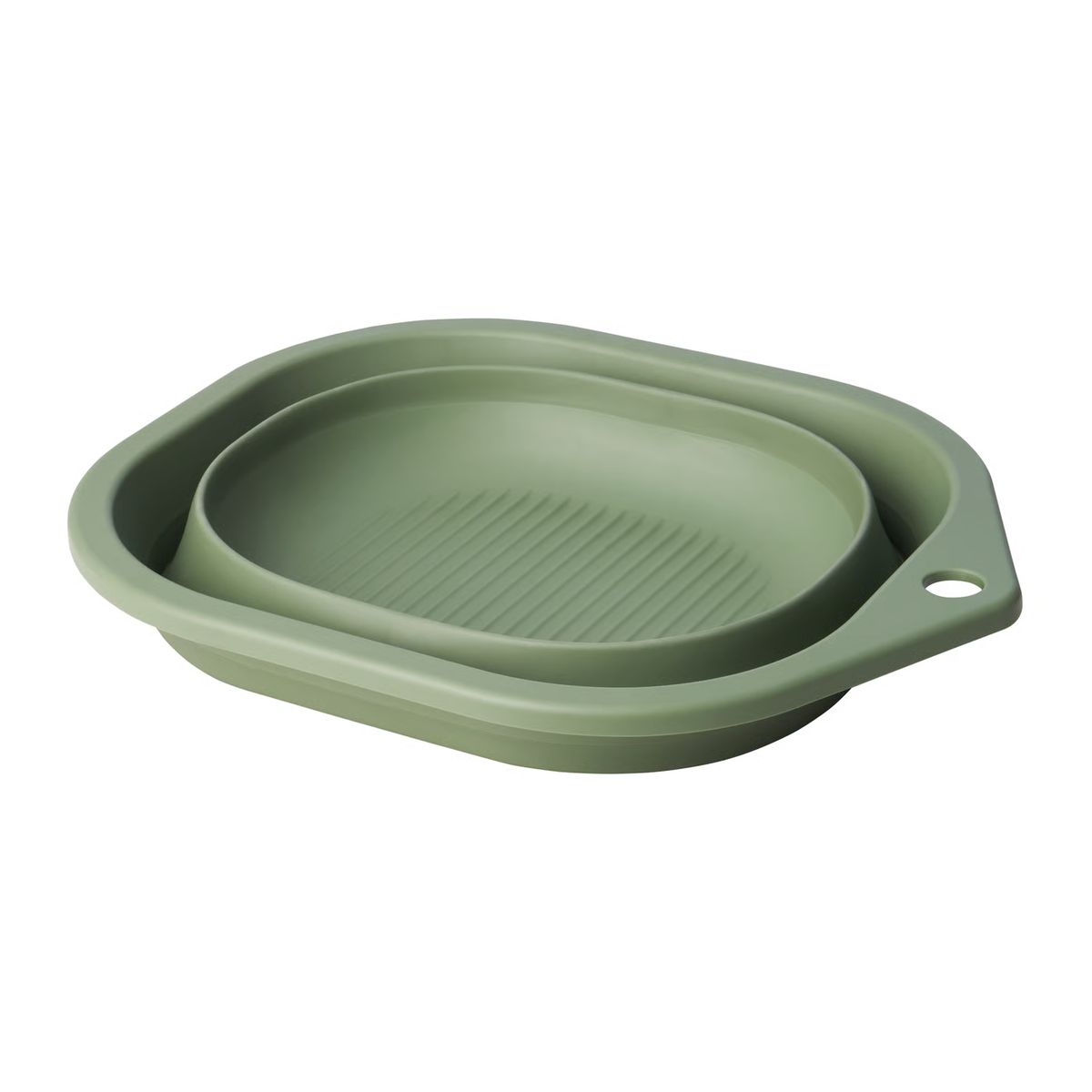 IKEA - Balde PEPPRIG, plegable/verde, 10 l