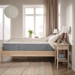 IKEA - Colchón de resortes Pocket VÅGSTRANDA, extra firme/azul costeño, 160x200 cm