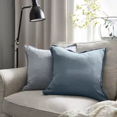 IKEA - Funda de cojín LAGERPOPPEL, turquesa claro, 50x50 cm