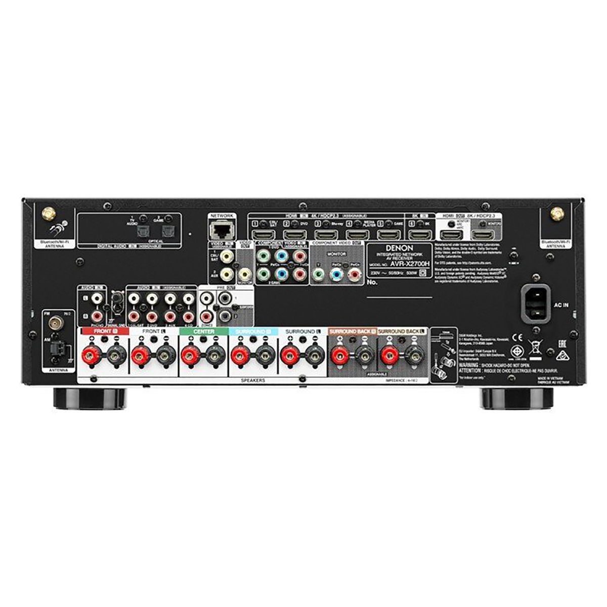 DENON - Receiver A/V 7.2 8K/Wifi/Bt Denon Avr-X2700H