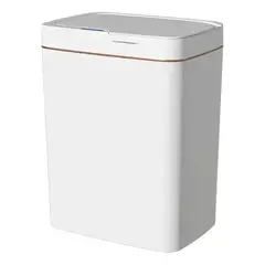 KUANGYE - Papelero Basurero Baño Automático Sensor Inteligente 15L Blanco