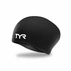 TYR - GORRO DE NATACION SILICONA LONG HAIR NEGRO