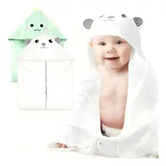 EINICIO - 2x Toalla Baño Bebe Recién Nacido Suave Capucha Animales