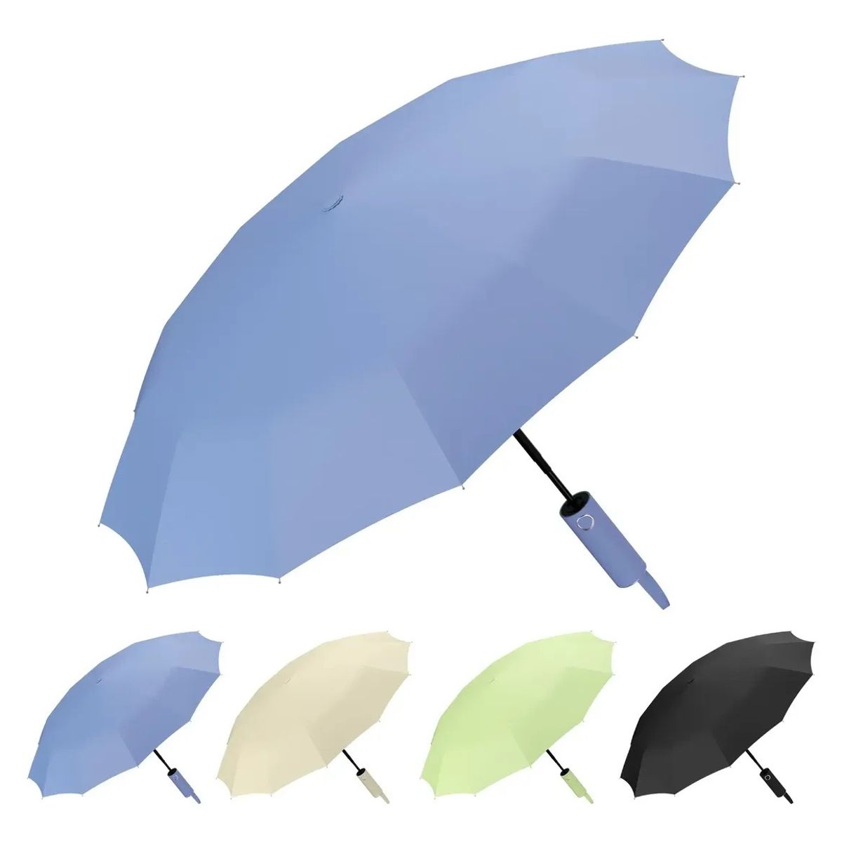 HALMAN - Paraguas Plegable Automático Anti-uv De 24 Varillas
