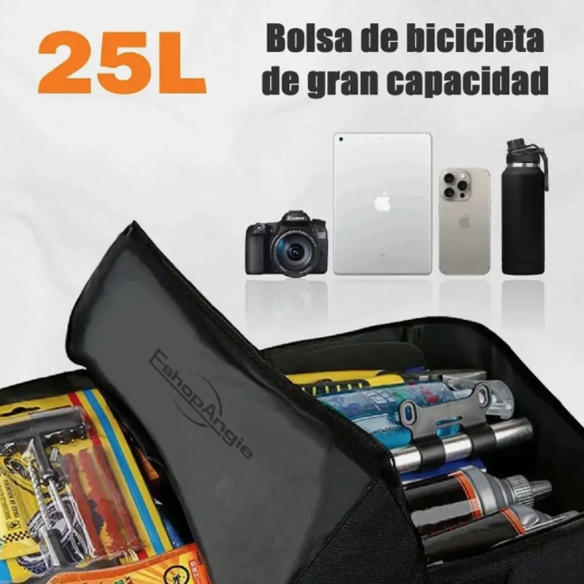 ATLAS - Alforja Para Bicicleta Bolso Doble Capacidad 25 Litros