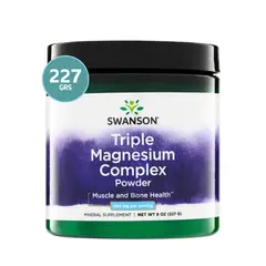 SWANSON - Triple Magnesium Complex 400 mg | Magnesio en Polvo 8 oz