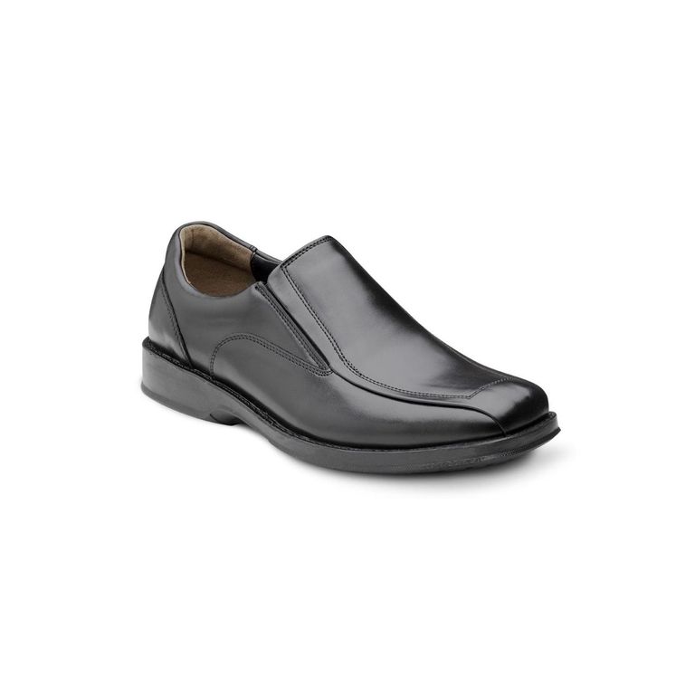 Zapatos Slip-On Formales Hombre Cuero 24 Flex Negro Financial