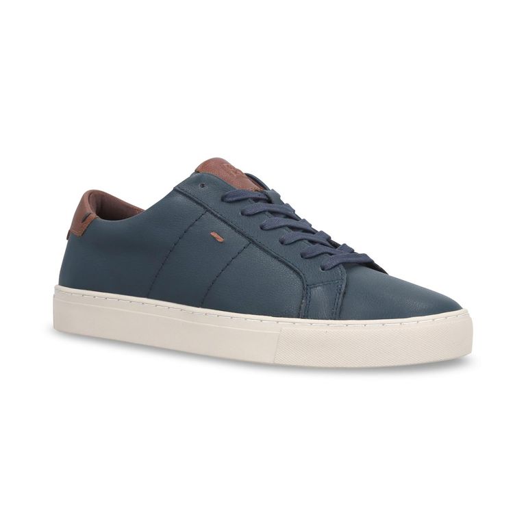 Zapatillas Urbanas Hombre Cuero Azul Nordville