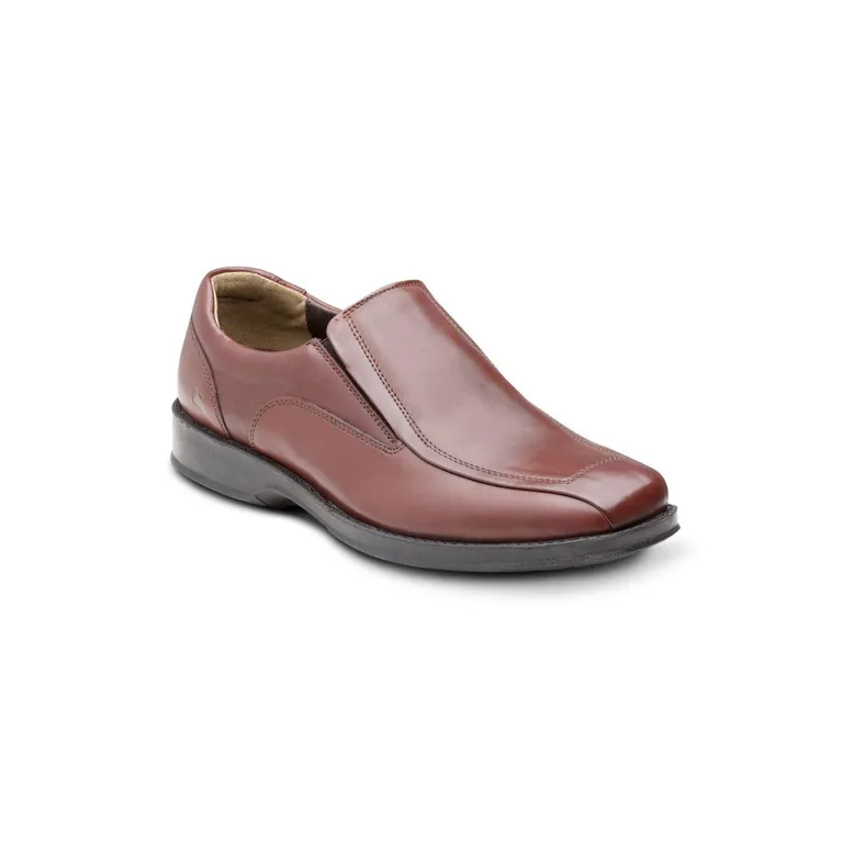 Zapatos Slip-On Formales Hombre Cuero 24 Flex Café Financial