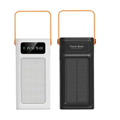 GENERICO - Power Bank Solar 50000mah Carga Portátil Luz Led Y Cables Gm
